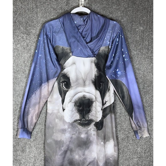 Rage On Long Sleeve‎ French Bulldog One Piece Pajamas Adult Size SM Small Medium - Picture 7 of 11